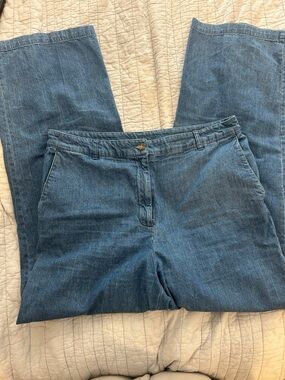 Women's Blue wide leg jeans size 12 length 31